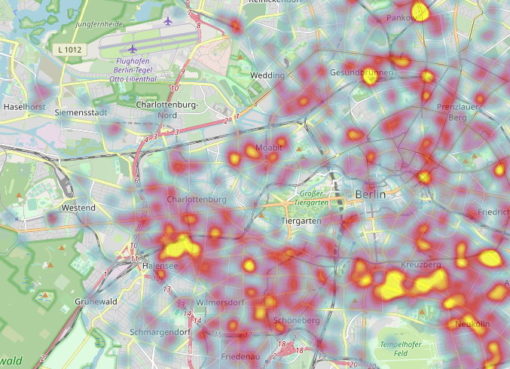 Karte Fahrrad-Diebstahl in Berlin