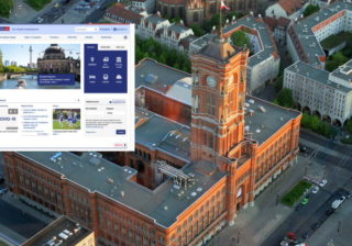 Rotes Rathaus mit berlin.de