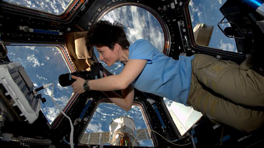 Astronaut Samantha Cristoforetti auf der ISS - Foto: © European Space Agency ESA