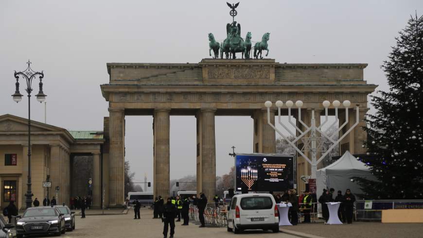 Chanukka-Leuchter auf dem Pariser Platz