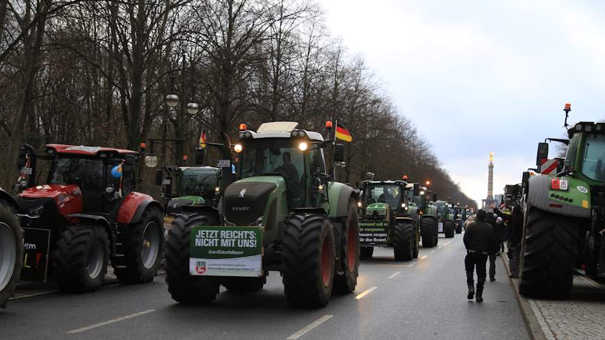 Großdemonstration des Deutschen Bauernverbands in Berlin