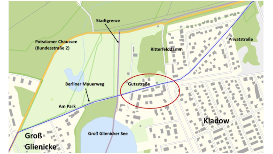 Gutsstraße zwischen Groß Glienicke und Kladow