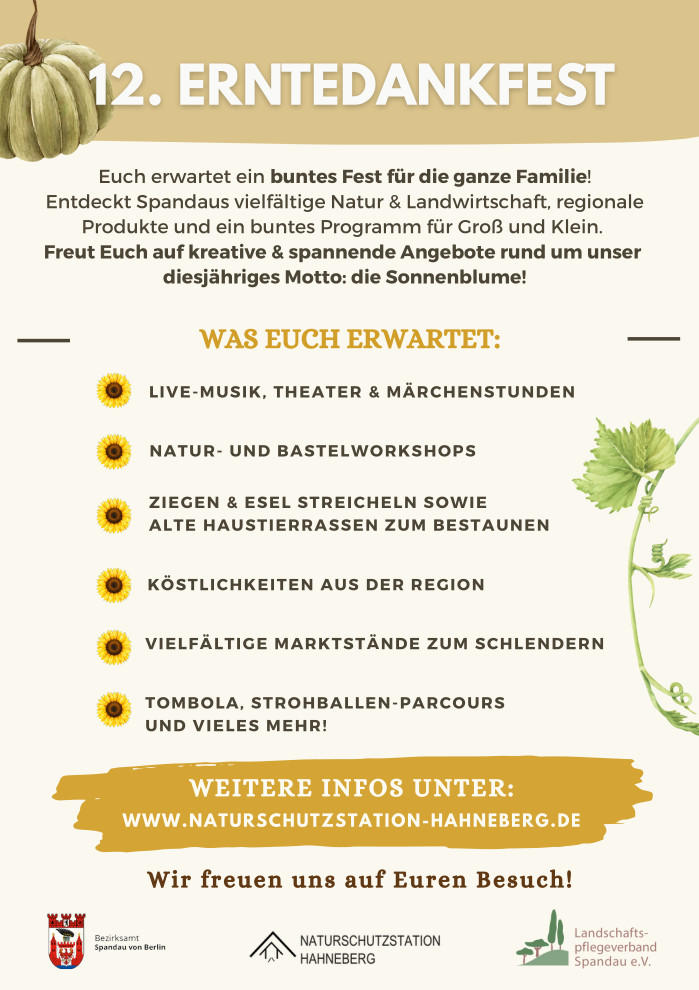 Flyer - Erntedankfest 2026 am Hahneberg